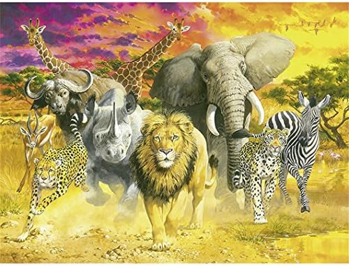 Mazixun Full Square Drill 5D DIY Diamond Embroidery Wild Animals Diamond Painting Cross Stitch Rhinestone Mosaic Decoration