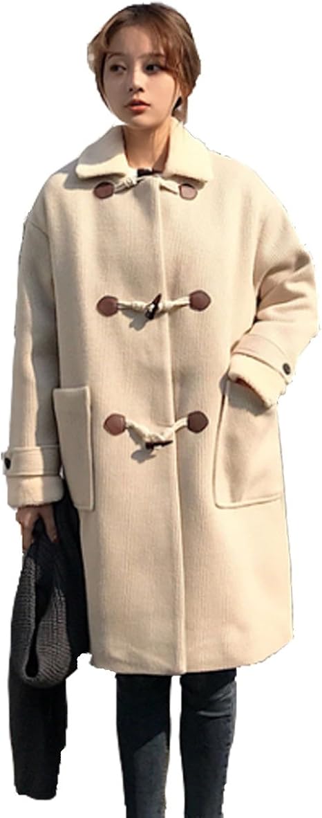 Amazon Happyjp ダッフルコートコート レディース ジャケット ゆたり ロング ファー付き カジュアル オフホワイト コート ジャケット 通販