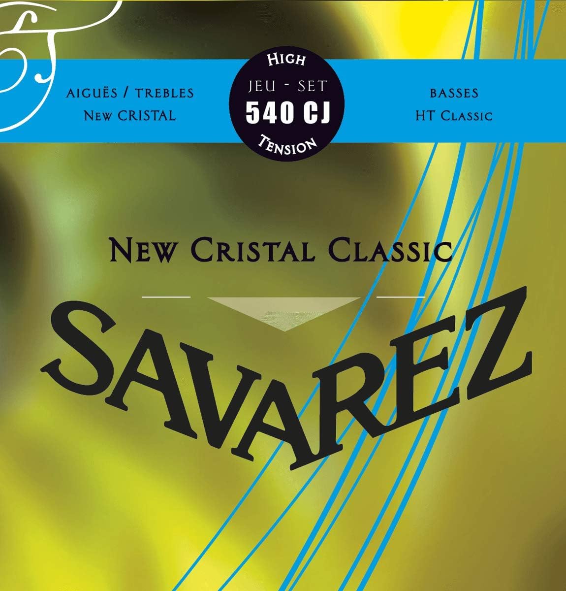 Strings set New Cristal HT hard Tension, blue, Satz high 540CJ