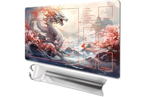 TCGMAT MTG Playmat Size 24x14in Free Storage Bags Non-Slip Backing Printing, Ideal for Card Game Enthusiasts TCG Playmat (Guardian,with Zone)