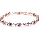 WOSTU 14K Gold Plated 3mm Cubic Zirconia Classic Adjustable Tennis Bracelet |Gold Bracelets for Women |Bride Bracelet for Wedding|Size 6.5-8 Inch