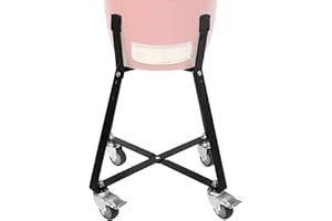 VANKEY Rolling Cart for Kamado Joe Junior Accessories,Replacement for Kamado Joe Rolling Nest with Heavy Duty Locking Caster Wheels Powder Coated Steel Rolling Outdoor Cart for Kamado Joe Junior Grill Stand