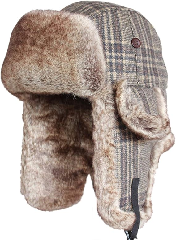 Icegrey Winter Faux Fur Bomber Hat Women Men Earflap Hunting Hat