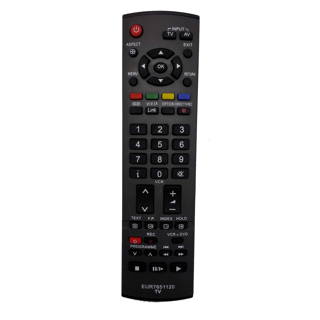 VINABTY EUR7651120 Replacement Remote Control Fit for Panasonic LCD TV Sub EUR7651110 Viera TX-26LXD71F TX-26LXD70F TX-32LXD70F TX-26LXD7 TX-32LXD7 TX-32LXD7M TH-37PX7B TH-42PX7B TH-37PX7H TH-42PX7H