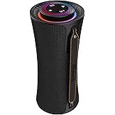 Portable Bluetooth Speaker, 80W Peak Wireless Speakers with Deep Bass, 360 Degree Surround Stereo Sound, 24H Play Time, Comfortable Handle, Colorful Lights ,Dual Pairing, for Home, Party, Outdoor