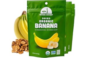 Mavuno Harvest Dried Banana Chips Fruit Snacks | Organic Dried | Healthy for Kids & Adults | Unsweetened Chips | Gluten Free | Vegan, Non GMO, Direct Trade | 2 Oz, Pack of 3