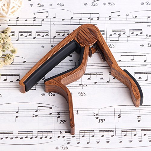 Guitar Picks Capo for 6 Strings Electric and Acoustic Guitars, Ukulele Banjo, Mandolin and Folk Guitars in Zipper Case (2 Pack)
