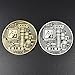 YaaNBit 2Piece Set - Gold & Silver Plated Bitcoins Set w/Unique Bitcoin Velvet Display Case to HODL Cryptocurrency - Limited Edition BTC