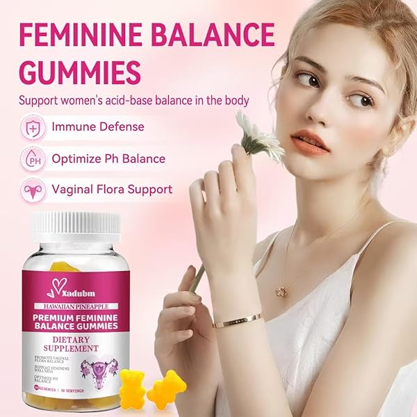 VITAL PREMIUM SOURCE FEMININE BALANCE PINEAPPLE GUMMIES,WOMEN’S BALANCE GUMMIES,GLUTEN-FREE&VEGAN