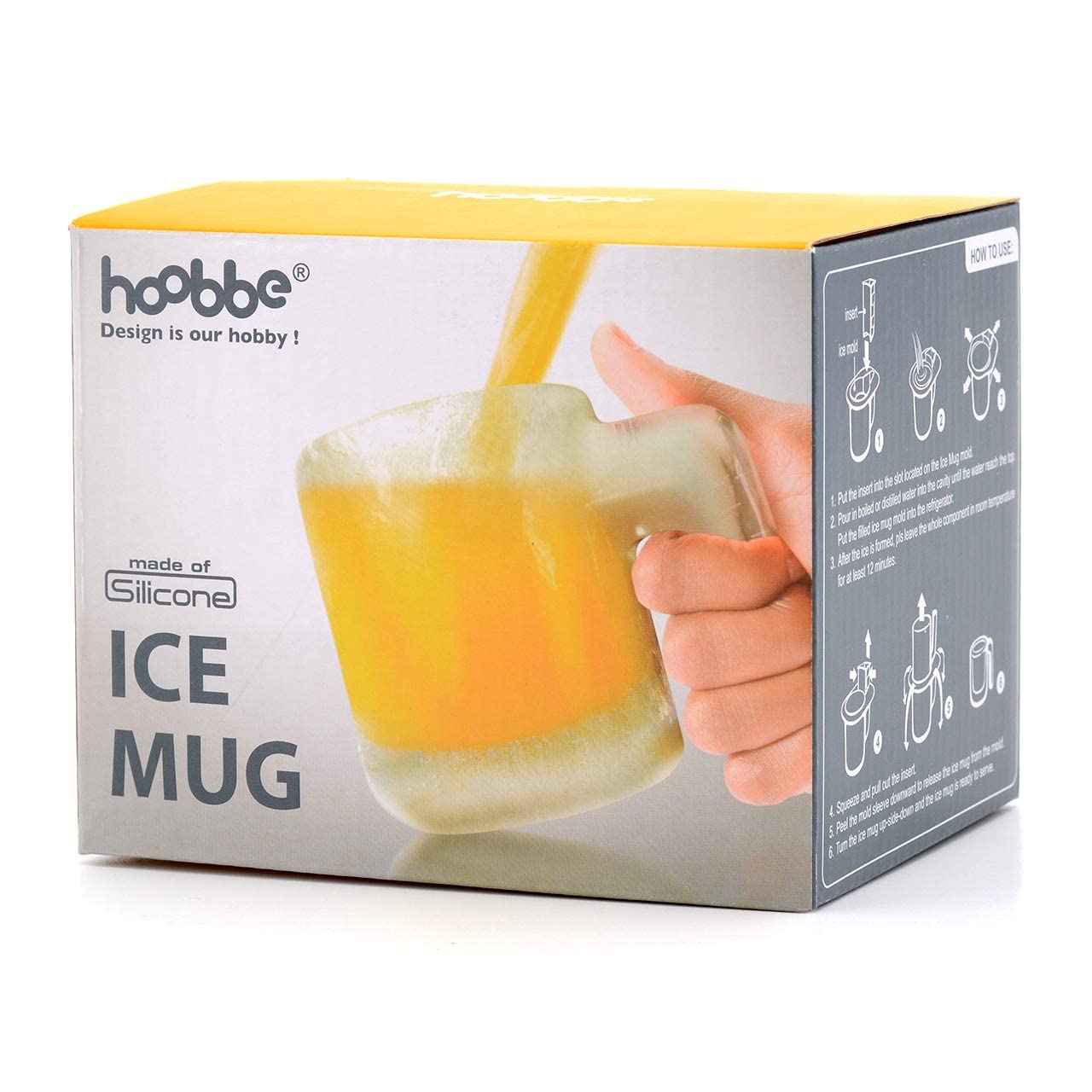 CKB LTD® The Make Your Own ICE BEER MUG Set - Ideal Beer Lager Cider Fun Frozen Cold Tankard Glass - Plastic Mould Mold