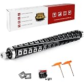 FINDBUYTOOL 13 Inch Helical Cutterhead for DeWalt DW735 DW735X Planer | Spiral helical cutterhead, carbide inserts, 4-row cutting, reduced noise, smoother cutting, woodworking, DIY projects