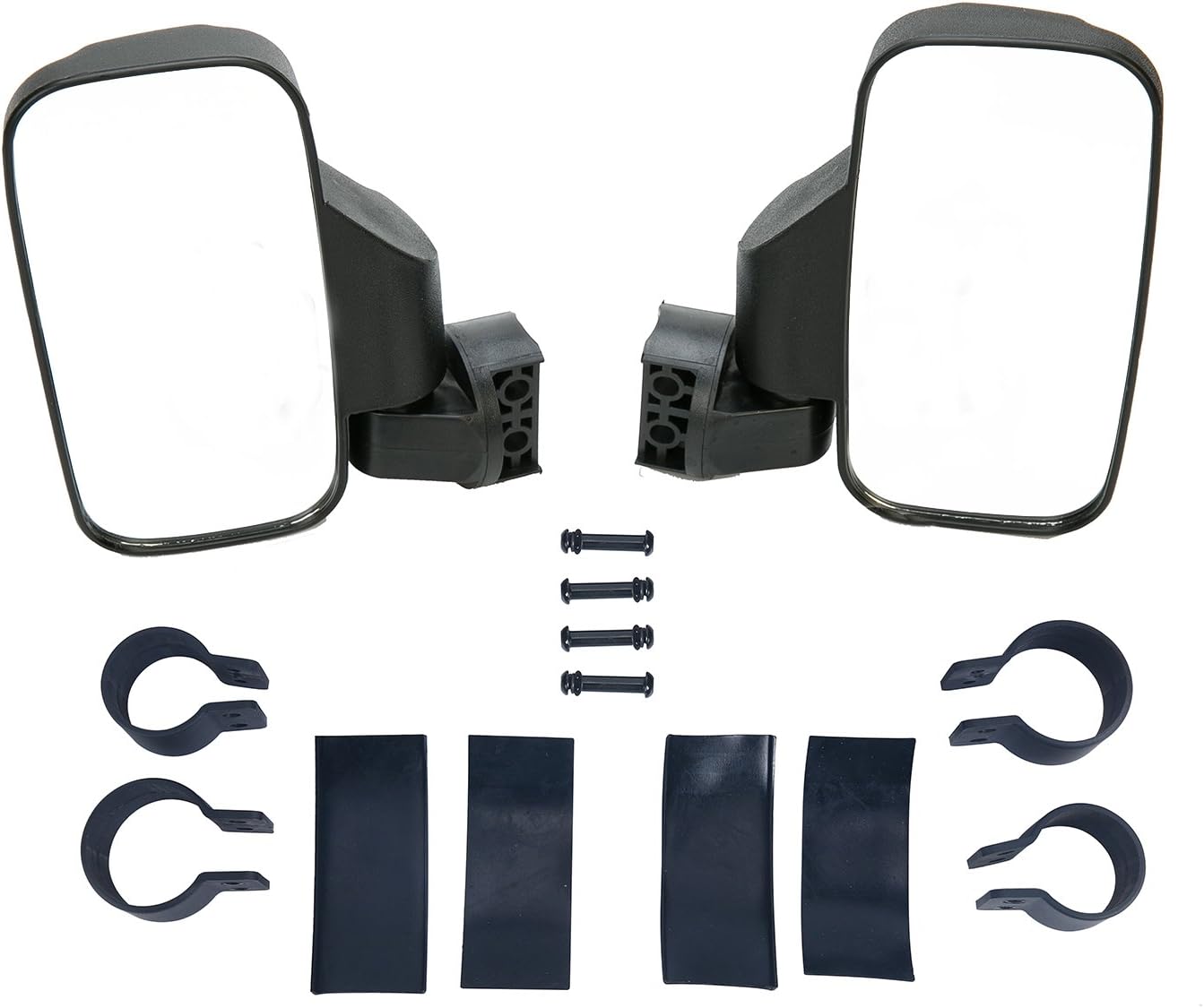 8MILELAKEAdjustable UTV Side Mirror Set 1.75inches or 2inches Roll Bar Cage/High Impact Universal UTV Side View Mirrors