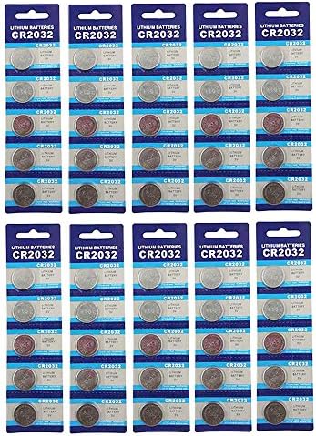 50 Pack 3V High capacity Lithium Button Coin Cell Batteries CR2032 DL2032 ECR2032 GPCR2032 Used in most electronic devices