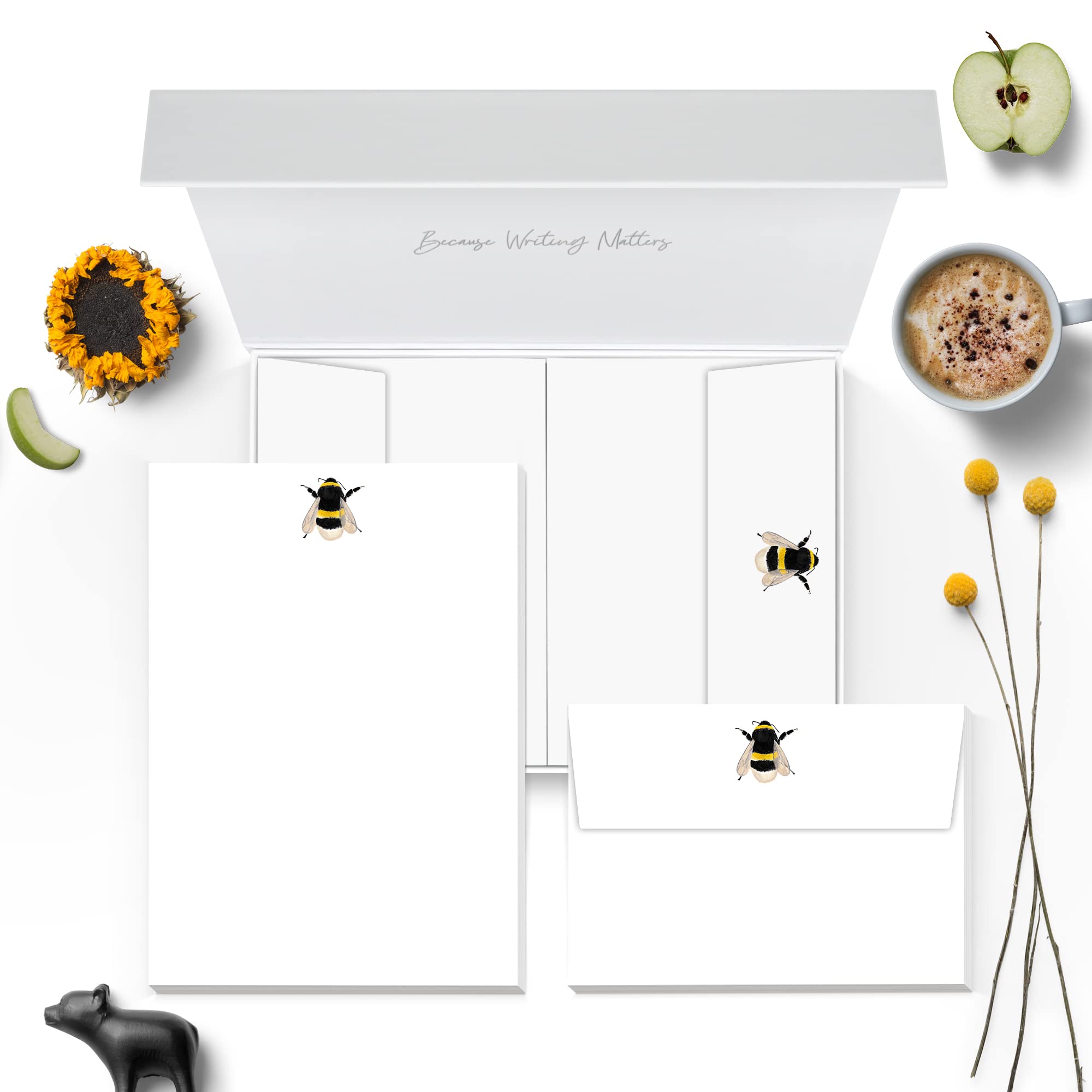 Me Loovely Bumble Bee Letter Writing Paper and Envelopes A5 Size Letters Papers Stationery Supplies for School Home & Office | Christmas Gifts (Pack of 40)