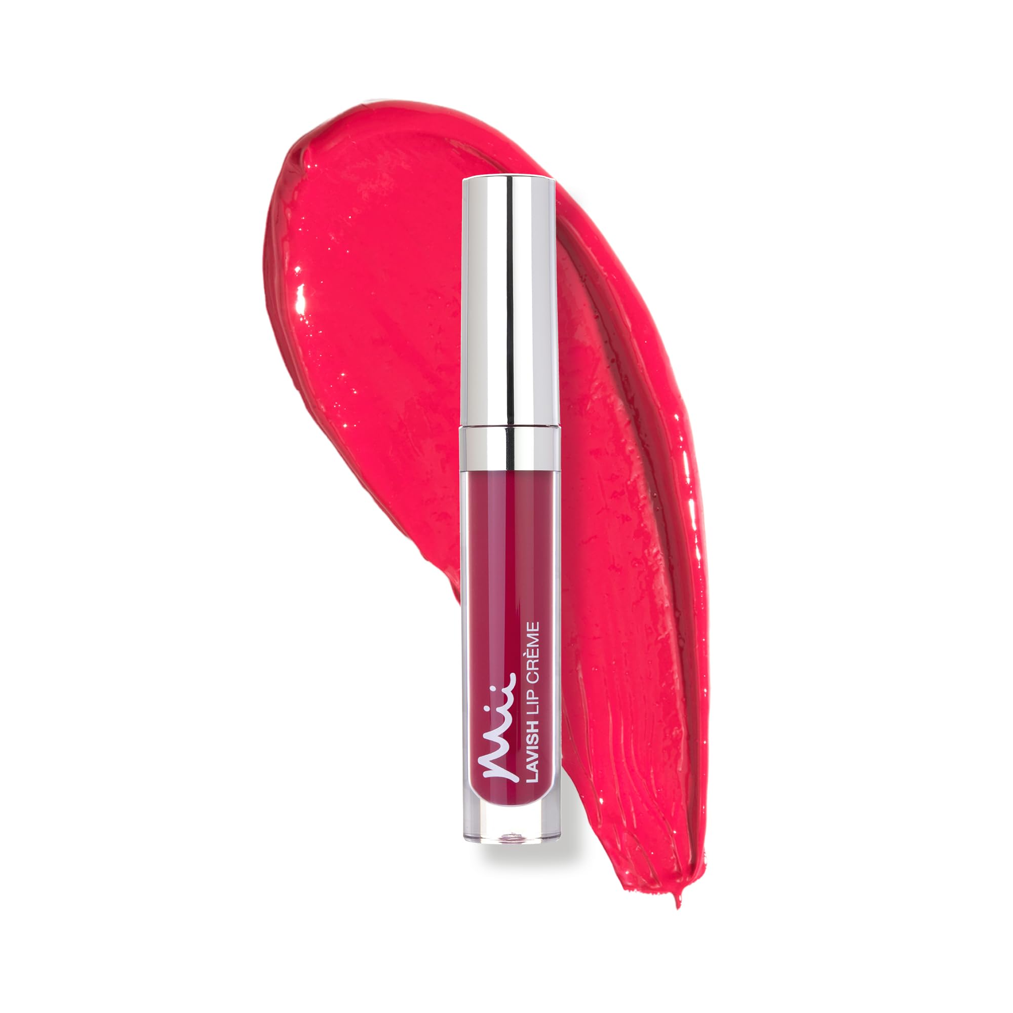 Mii Cosmetics Lavish Lip Crème Lip Gloss - Full-Coverage Colour, Non-Sticky Shine, Moisturising & Hydrating - Risque