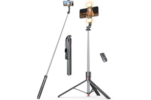 Selfie Stick Tripod with Light, 67'' Tripod with Wireless Remote, Portable Phone Tripod Compatible with iPhone 16/15 Pro Max/