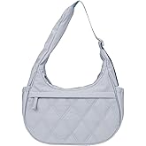 JANKS Small Puffer Crescent Shoulder Bag for Women, Nylon Quilted Puffy Crossbody Purse, Cute Hobo Shoulder Handbags