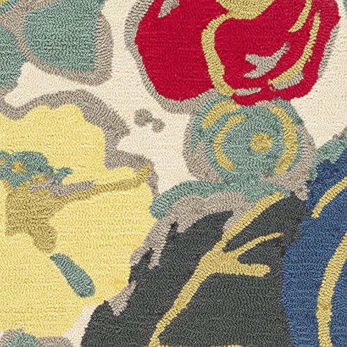 Safavieh Four Seasons Collection FRS437B Hand-Hooked Ivory Indoor/ Outdoor Runner (2' x 6')