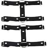 Adjustable Elastice 2 Rows Leather Leg Harness Garter Belt Punk Gothic Thigh Ring Garter