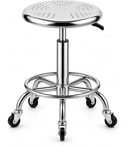 Amazon.com: ZWJLIZI Rolling Stool, Stainless Steel Workbench Stool