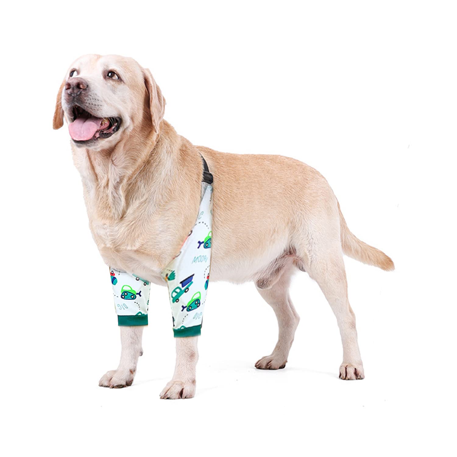 Blue Dream Island Dog Front Leg Braces Recovery Sleeve, Pet Knee Brace Wounds Protector for Medium Large Dog_3XL(Car)