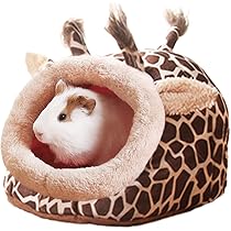 Pets On Safari Guinea Pig Bed, Chinchilla House Hideout For Ferret Hedgehog Warm Nest For Hamster Rabbit Kitten Small Animals Supplies Toy Cage Accessories Bee Xl