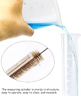 GIAK 50ml 100ml Plastic Graduated Cylinder Set with Cleaning Brush Lab Kitchen view 5