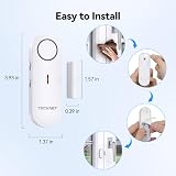 TECKNET Door Window Alarm Sensor Wireless Burglar Chime 3 Volume Home Security view 4