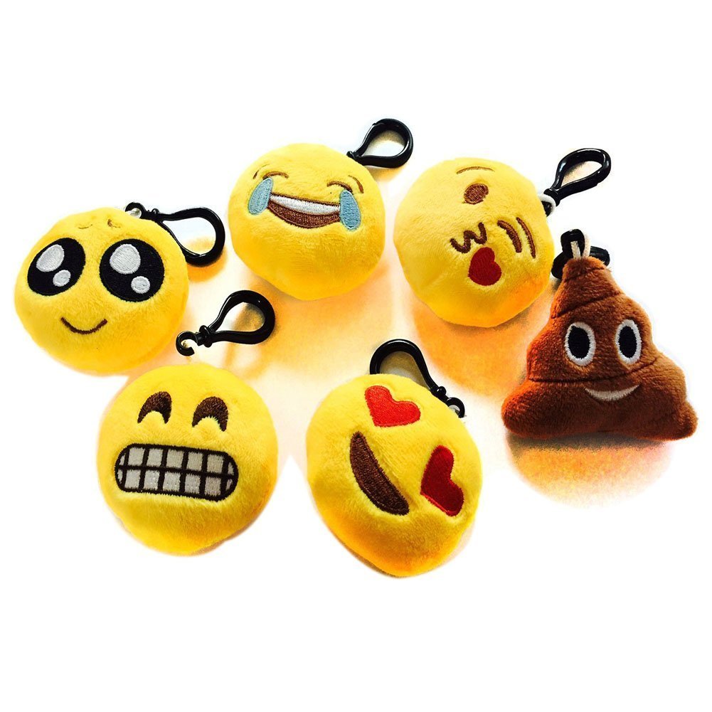 Emoji Keychain Mini Cute Plush Toys Handbag Key Chains Bags Backpack