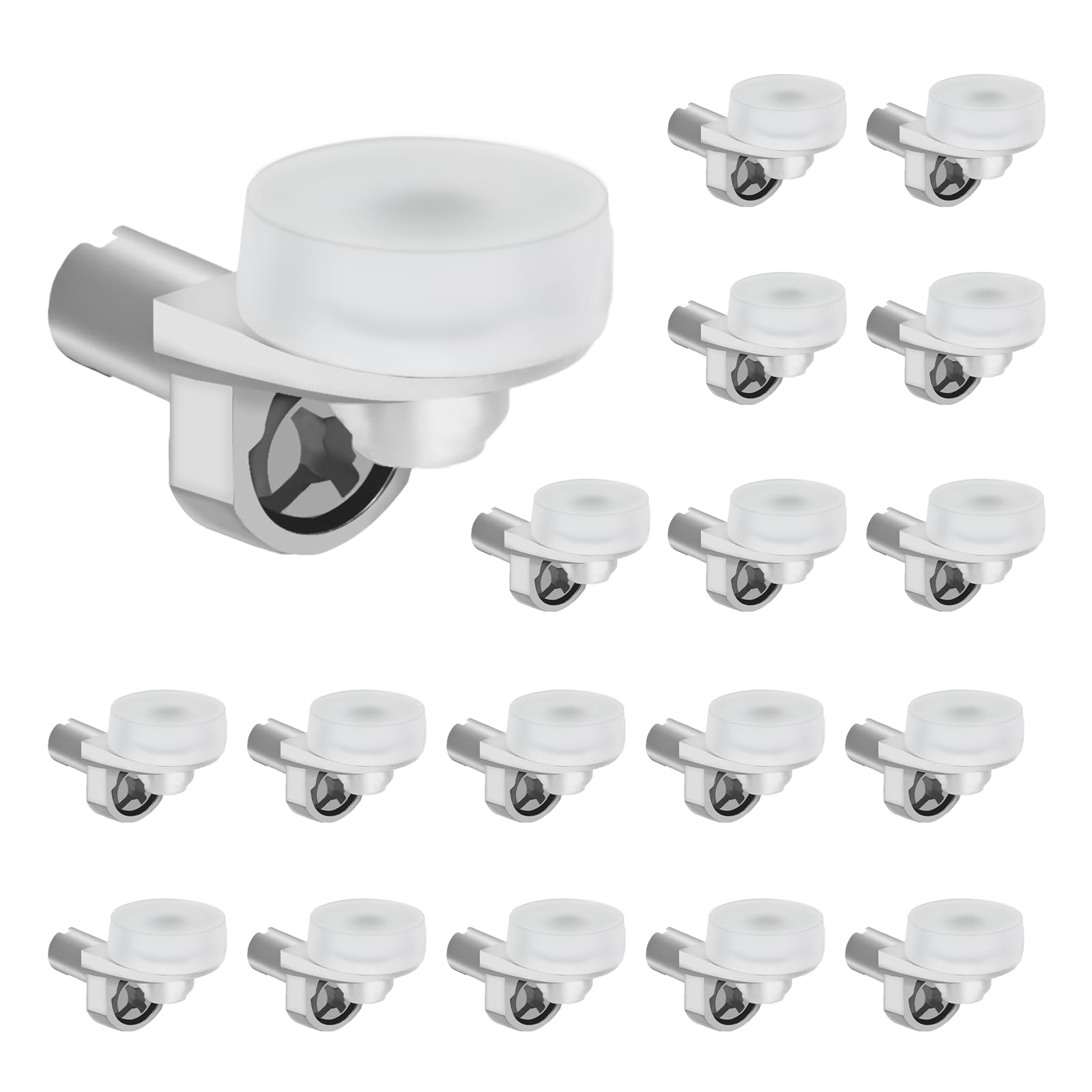 ZEYIYER 20 PCS Shelf Support Pegs 5mm Support Cabinet Cupboard Shelf Pegs Clear Replacement Shelf Brackets, Shelf Pins for Kitchen Furniture Closet Clapboard Book Shelves