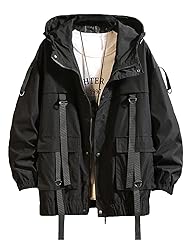 Nutriangee Mens Hip Hop Streetwear Windbreaker