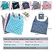 Bagcu Set of 5 Reusable Grocery Shopping Bag, Foldable Shopping Tote, Handy Shape Nylon Recycling Bags for Shopping, Buying Vegetables, Outdoor Travel, Camping, Hiking