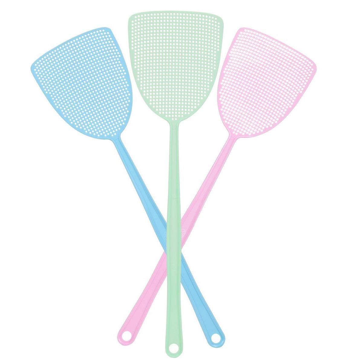 PAL&SAM Fly Swatter, Strong Flexible Manual Swat Set Pest Control, Assorted Colors (3 Pack)