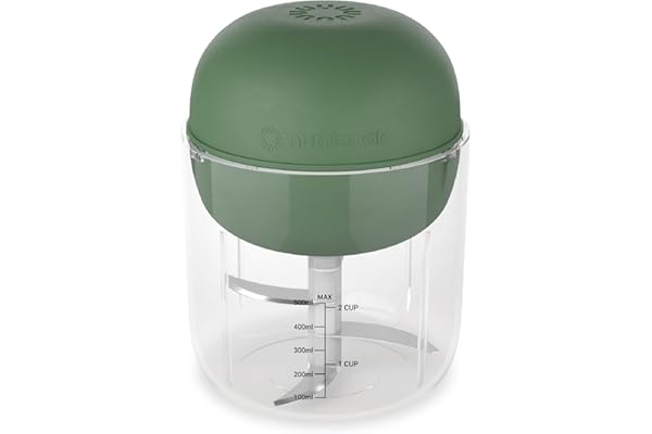 Nutricook Choppi Cordless Electric Vegetable Chopper & Mini Food Processor for Dicing, Shredding, Mincing, and Puree, Portabl