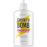 Growth Bomb AHA Scalp Exfoliant - Scalp Serum Treatment for Healthy Hair Growth with Aloe Vera & Yerba Mate, Moisturize & Strengthen Dry, Itchy, Thin Hair, Cleanse & Detox for Women & Men - 100 mL