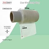 JeeJaan 6 Rolls Clear Mini Handy Shrink Wrap 100mm x 150m 17µm Core view 2