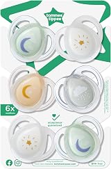 Tommee Tippee Nighttime Soothers 0-6m 6 Pack Glow in the Dark BPA Free view 7