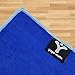 Yoga Mate Soft, Sweat Absorbent, Non-Slip Bikram Yoga Mat Size Towel, Blue, Light Blue Trim