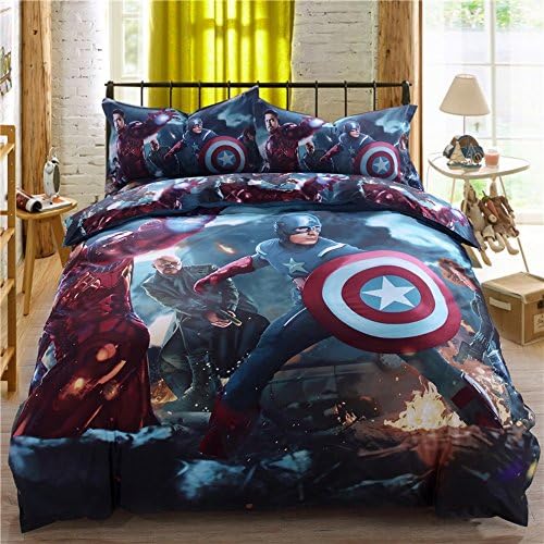 Super Heroes Bedding Set Twin Queen King Size Comforter Sheet Set