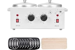 Panghuhu88 Panghuhu88 Double Professional Wax Warmer Pot,Dual Parrafin Waxing Machine, SPA Equipment Adjustable Temperature, Facial Skin Hair Removal Tool Set
