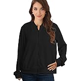 Brebebe Womens Zip Up Casual Jackets Bomber Jacket