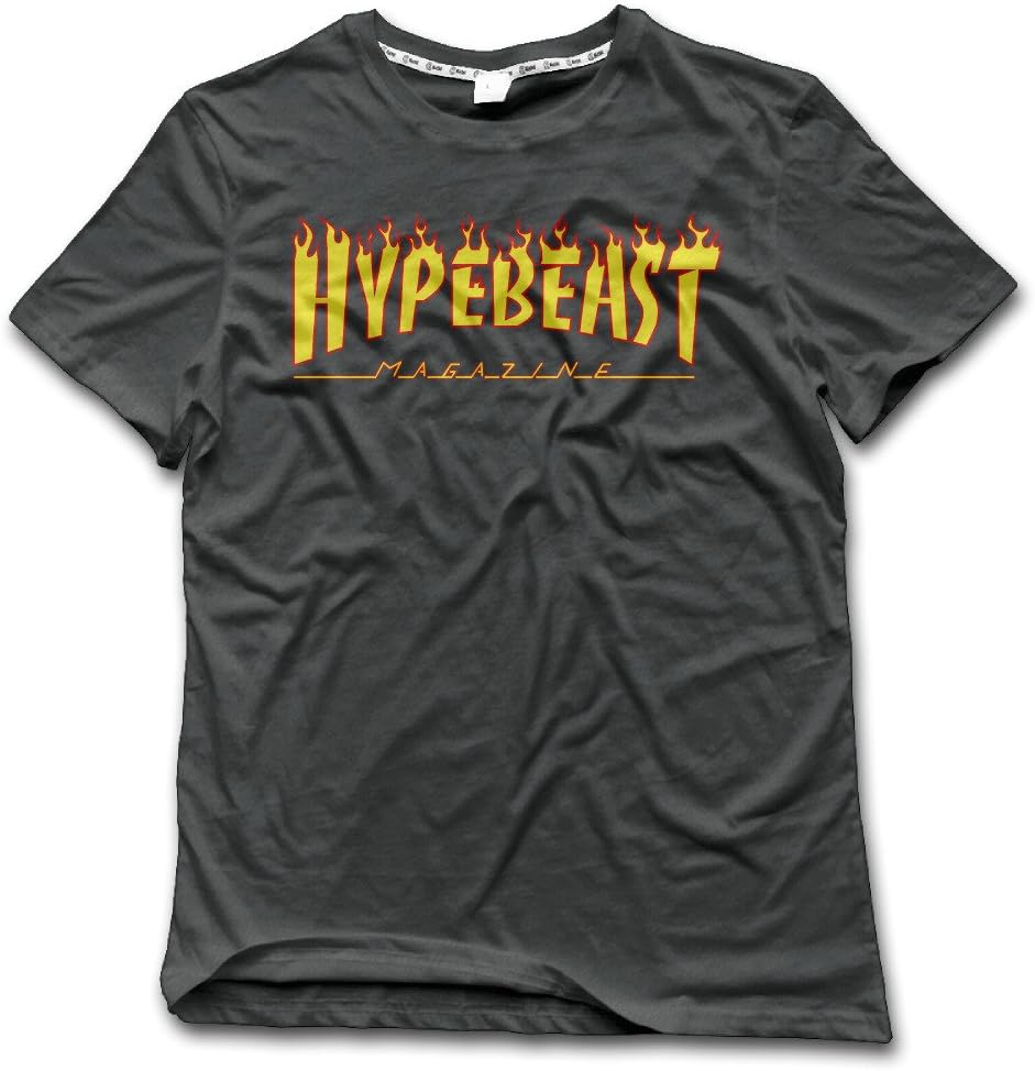 Liying Men's Thrasher Magazine Flame Logo Cotton T Shirts