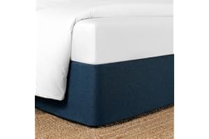 Standard Textile Circa Bed Wrap, Modern Bed Skirt Alternative with Bamboo Core, Sea, King/Cal King