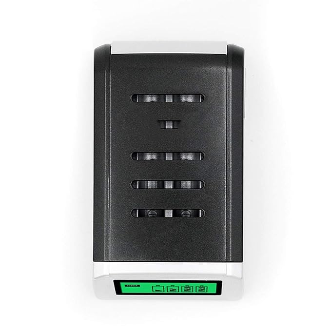 LCD Display with 4 Slots Smart Intelligent Battery Charger for AA/AAA NiCd NiMh Rechargeable Batteries (Color : US Plug)