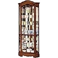 Howard Miller Bloembergen Corner Curio Cabinet, Illuminate Storage Cabinets with Yorkshire Finish - Adjustable Levelers Collectibles Glass Shelves for Home Decor, Living Room and Office