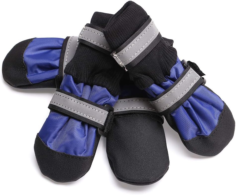 TFENG Dog Boots Paw Protector Stop Licking Wound Protection Dog Shoes Skid Proof