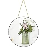 Funerom Black Round Wall Mirror 12.6 Inches Circle Mirror Bathroom Mirrors