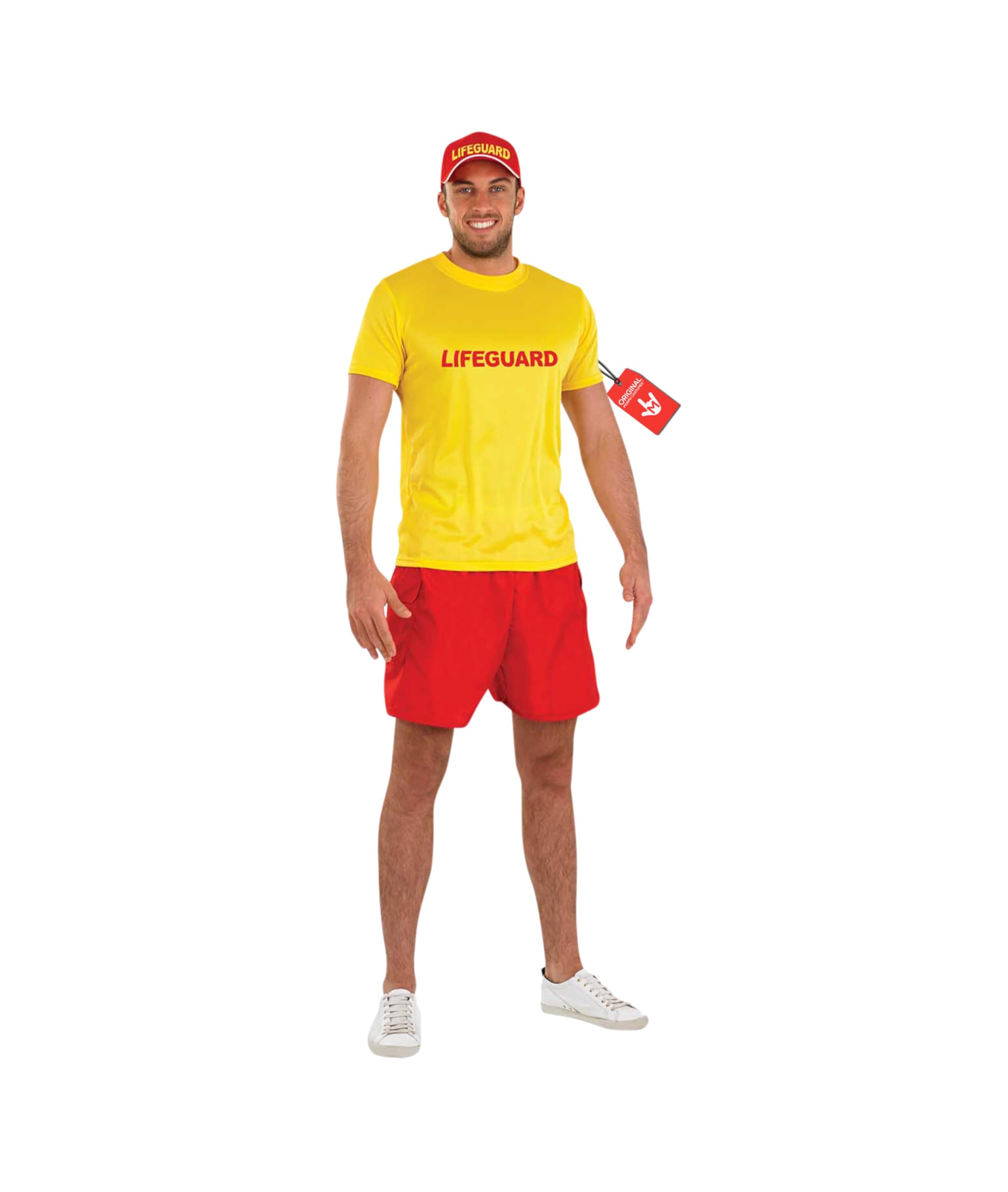Fun Shack Lifeguard Costume For Men - Lifeguard T-Shirt, Shorts, And Accessories - Perfect For Fancy Dress Events, X-Large
