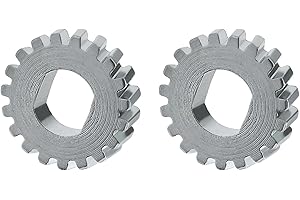 Micro Traders 2pcs Sunroof Motor Cog Gear 18-Teeth Steel Repair Kit 8D0959591A 4B0959591 Compatible with Auudi A4 A6 Goolf Re