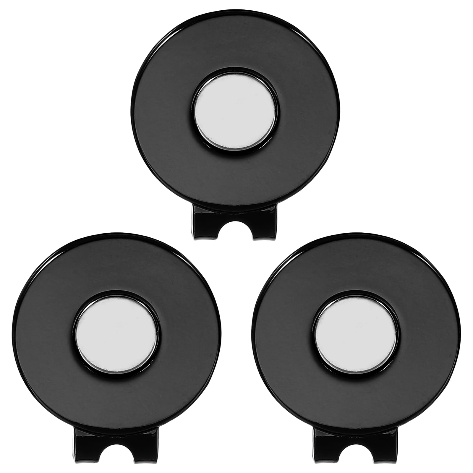 PATIKIL Magnetic Golf Hat Clip, 2 Pack Metal Golf Ball Marker Holder for Golf Caps Gloves, Black
